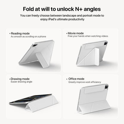 For iPad 2025 / 2022 Four-corner Anti-collision Magnetic Double-sided Clip Tablet Case(Pink) - iPad 2025 / 2022 Cases by buy2fix | Online Shopping UK | buy2fix