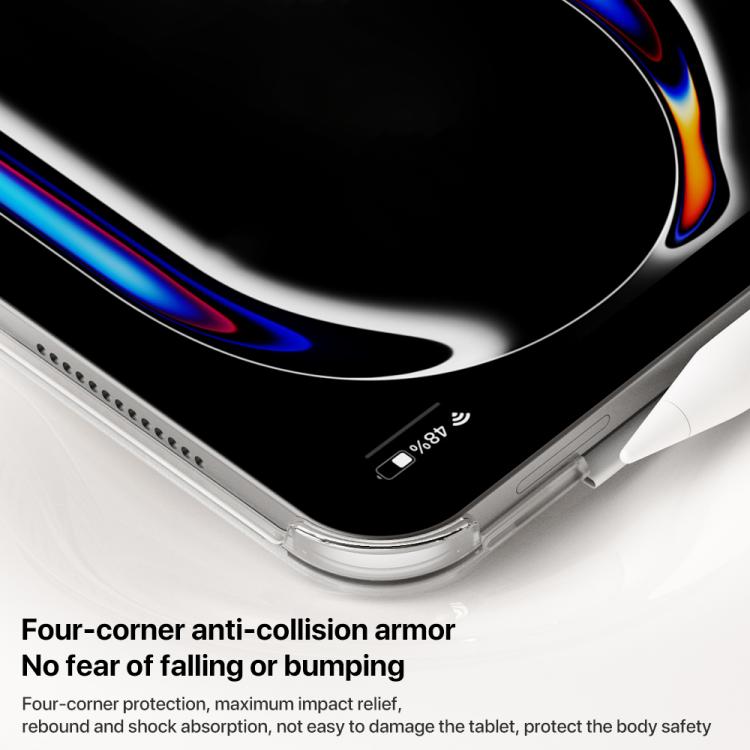 For iPad Pro 11 2024 Four-corner Anti-collision Magnetic Double-sided Clip Tablet Case(White) - iPad Pro 11 2024 Cases by buy2fix | Online Shopping UK | buy2fix