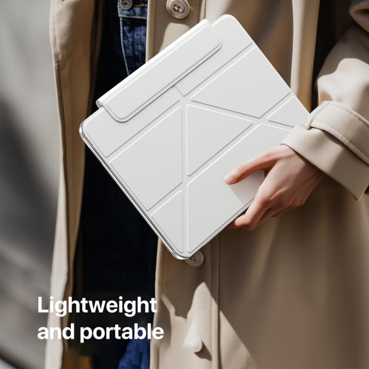 For iPad Pro 11 2024 Four-corner Anti-collision Magnetic Double-sided Clip Tablet Case(White) - iPad Pro 11 2024 Cases by buy2fix | Online Shopping UK | buy2fix