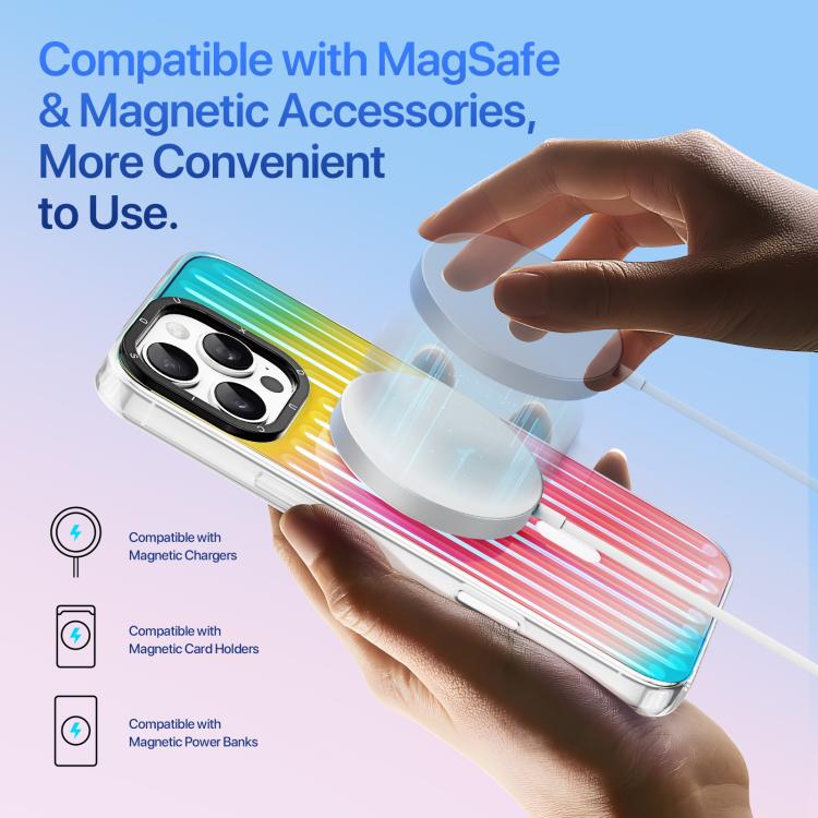 For iPhone 16 Pro Max DUX DUCIS ZEST Series Colorful Gradient MagSafe Magnetic Phone Case(Gradient Rainbow) - iPhone 16 Pro Max Cases by DUX DUCIS | Online Shopping UK | buy2fix
