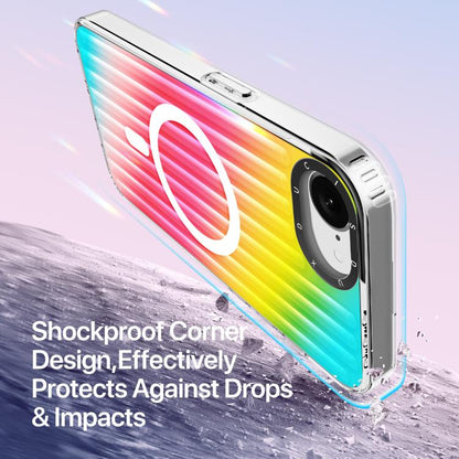 For iPhone 16e DUX DUCIS ZEST Series Colorful Gradient MagSafe Magnetic Phone Case(Gradient Rainbow) - iPhone 16e Cases by DUX DUCIS | Online Shopping UK | buy2fix