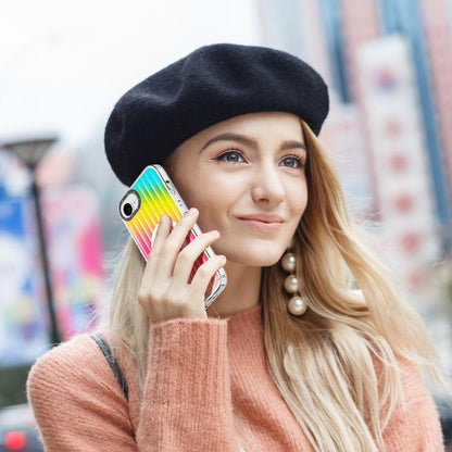 For iPhone 16e DUX DUCIS ZEST Series Colorful Gradient MagSafe Magnetic Phone Case(Gradient Rainbow) - iPhone 16e Cases by DUX DUCIS | Online Shopping UK | buy2fix