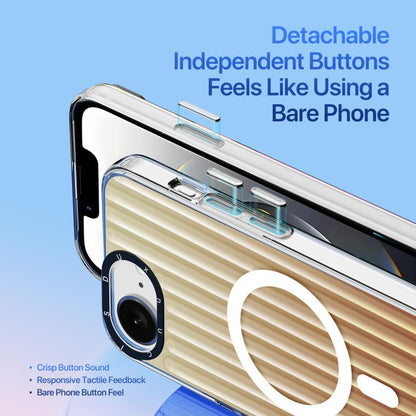 For iPhone 16e DUX DUCIS ZEST Series Colorful Gradient MagSafe Magnetic Phone Case(Gradient Desert Gold) - iPhone 16e Cases by DUX DUCIS | Online Shopping UK | buy2fix