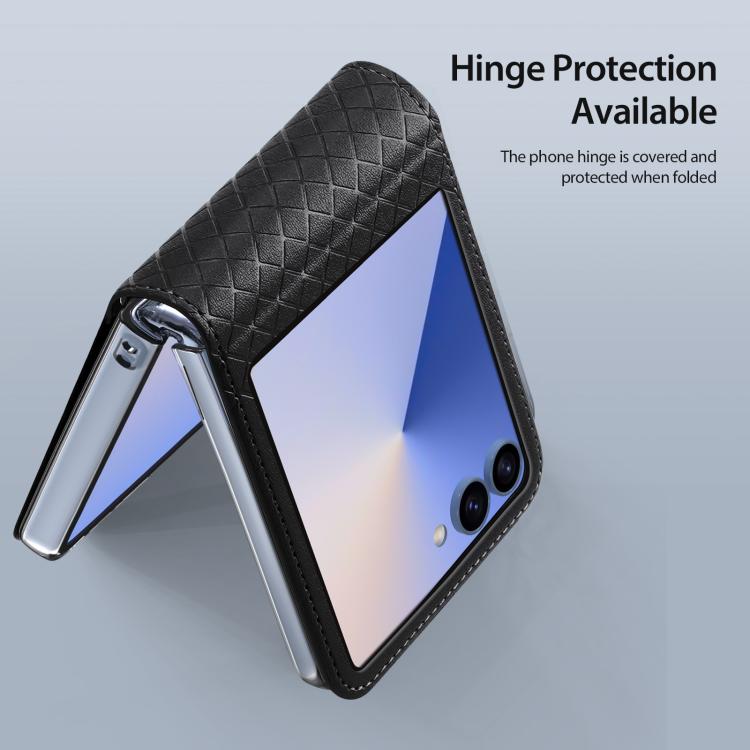 For Samsung Galaxy Z Flip7 5G DUX DUCIS Bril Series PU + TPU Phone Case(Black) - Galaxy Z Flip7 5G Cases by DUX DUCIS | Online Shopping UK | buy2fix
