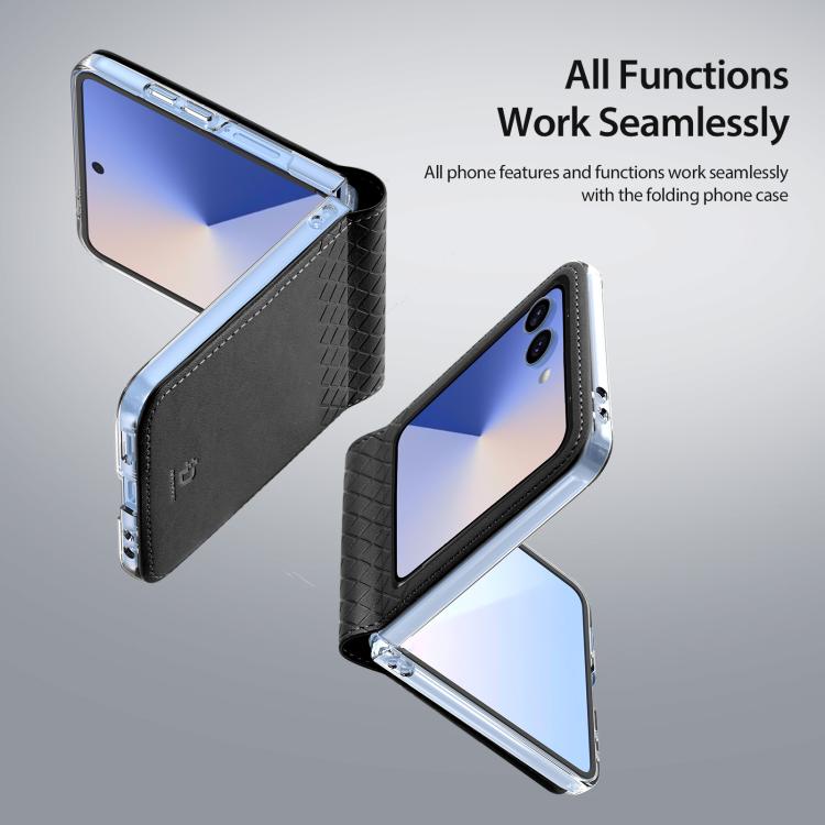For Samsung Galaxy Z Flip7 5G DUX DUCIS Bril Series PU + TPU Phone Case(Black) - Galaxy Z Flip7 5G Cases by DUX DUCIS | Online Shopping UK | buy2fix