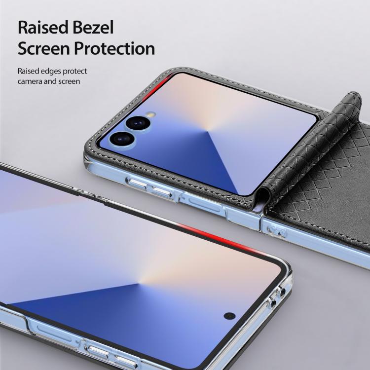 For Samsung Galaxy Z Flip7 5G DUX DUCIS Bril Series PU + TPU Phone Case(Black) - Galaxy Z Flip7 5G Cases by DUX DUCIS | Online Shopping UK | buy2fix