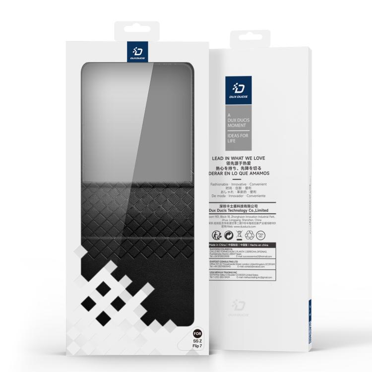 For Samsung Galaxy Z Flip7 5G DUX DUCIS Bril Series PU + TPU Phone Case(Black) - Galaxy Z Flip7 5G Cases by DUX DUCIS | Online Shopping UK | buy2fix