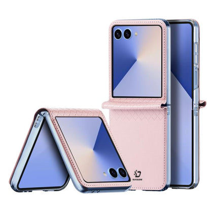 For Samsung Galaxy Z Flip7 5G DUX DUCIS Bril Series PU + TPU Phone Case(Pink) - Galaxy Z Flip7 5G Cases by DUX DUCIS | Online Shopping UK | buy2fix