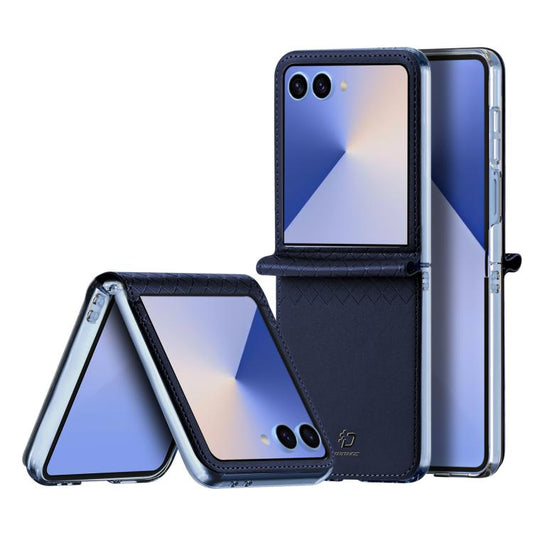 For Samsung Galaxy Z Flip7 5G DUX DUCIS Bril Series PU + TPU Phone Case(Blue) - Galaxy Z Flip7 5G Cases by DUX DUCIS | Online Shopping UK | buy2fix