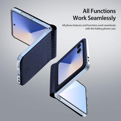 For Samsung Galaxy Z Flip7 5G DUX DUCIS Bril Series PU + TPU Phone Case(Blue) - Galaxy Z Flip7 5G Cases by DUX DUCIS | Online Shopping UK | buy2fix