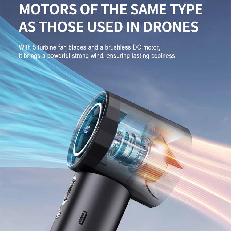 Onten F10 100-speed High-speed Turbine Handheld Fan(Grey) - Electric Fans by Onten | Online Shopping UK | buy2fix