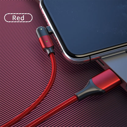 FXCL-WYA09 2.4A USB to 8 Pin 180 Degree Rotating Elbow Charging Cable, Length:2m(Red) - Normal Style Cable by buy2fix | Online Shopping UK | buy2fix