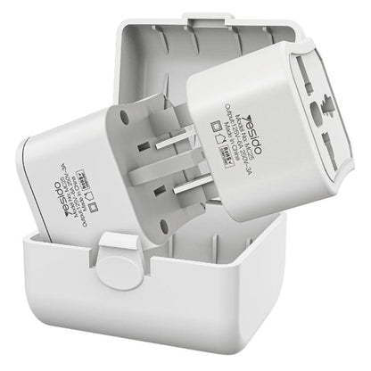 Yesido MC25 750W Universal Multifunction Travel Plug Adapter Kit with Storage Case(White) - Plug Adaptor by Yesido | Online Shopping UK | buy2fix