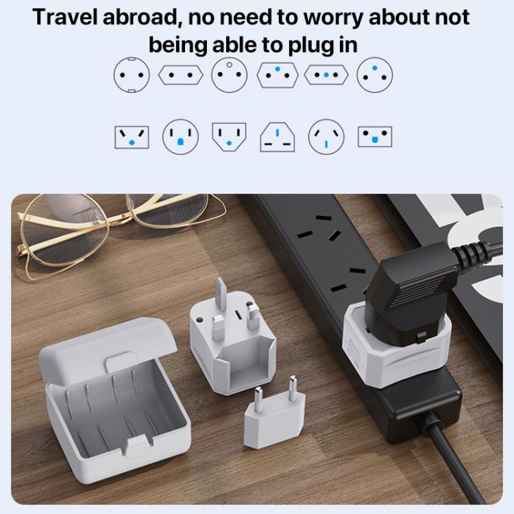 Yesido MC25 750W Universal Multifunction Travel Plug Adapter Kit with Storage Case(White) - Plug Adaptor by Yesido | Online Shopping UK | buy2fix