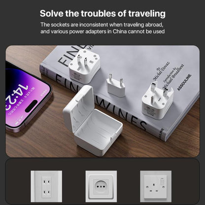 Yesido MC25 750W Universal Multifunction Travel Plug Adapter Kit with Storage Case(White) - Plug Adaptor by Yesido | Online Shopping UK | buy2fix