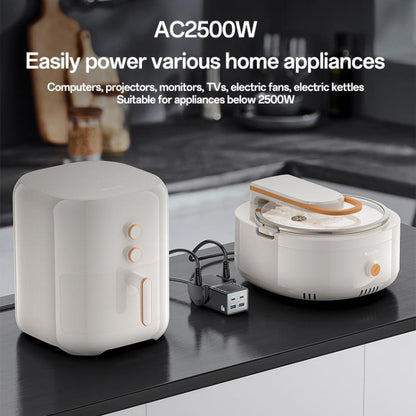 Yesido MC38 65W 6 In 1 Dual Type-C and Dual USB-A with 2 Socket GaN Fast Charging Power Socket, UK Plug(Black) - Multifunction Charger by Yesido | Online Shopping UK | buy2fix