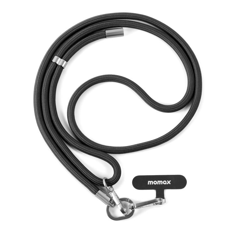 MOMAX SR39 Cord Phone Braided Lanyard(Black) - Lanyards & Wrist Straps by MOMAX | Online Shopping UK | buy2fix