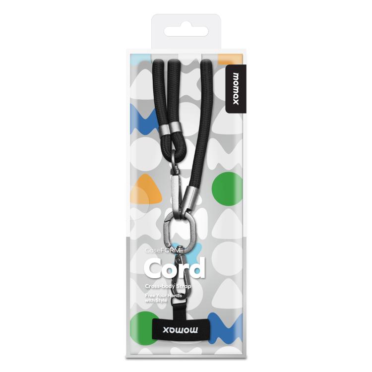 MOMAX SR39 Cord Phone Braided Lanyard(Black) - Lanyards & Wrist Straps by MOMAX | Online Shopping UK | buy2fix