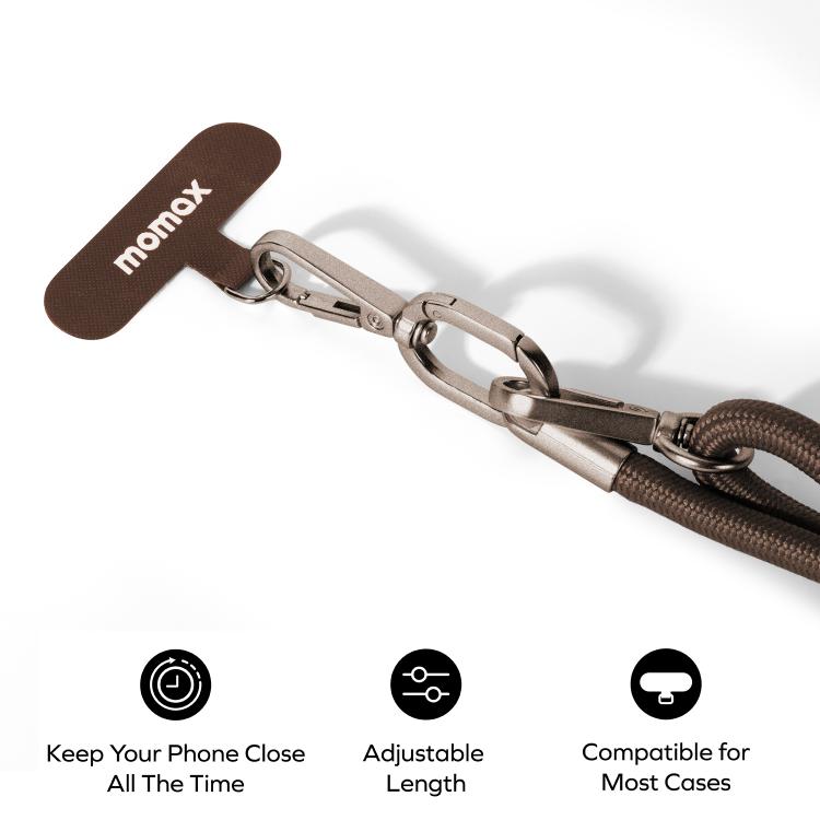 MOMAX SR39 Cord Phone Braided Lanyard(Desert Gold) - Lanyards & Wrist Straps by MOMAX | Online Shopping UK | buy2fix