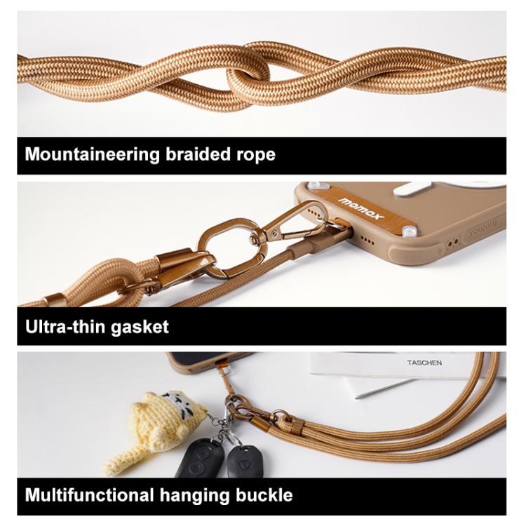MOMAX SR39 Cord Phone Braided Lanyard(Desert Gold) - Lanyards & Wrist Straps by MOMAX | Online Shopping UK | buy2fix