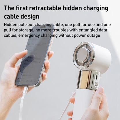 MF119 High Speed Ice Compress Handheld Fan with Retractable Cord(White) - Electric Fans by buy2fix | Online Shopping UK | buy2fix