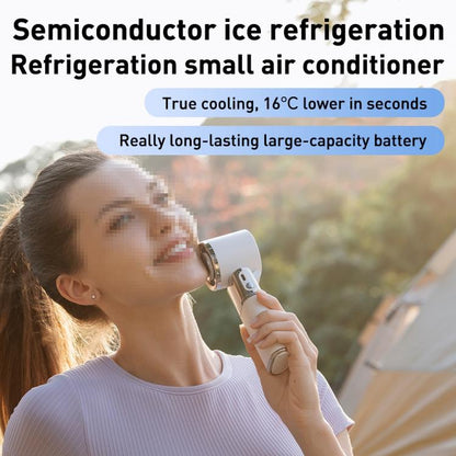 MF119 High Speed Ice Compress Handheld Fan with Retractable Cord(White) - Electric Fans by buy2fix | Online Shopping UK | buy2fix