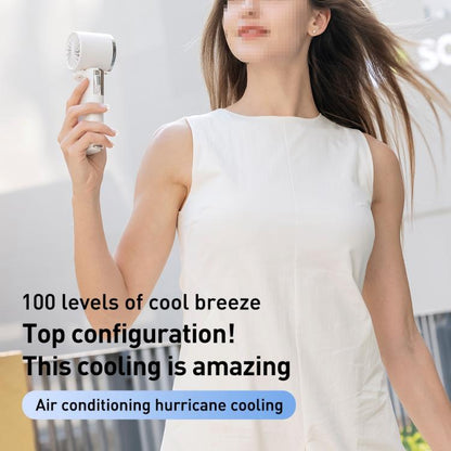 MF119 High Speed Ice Compress Handheld Fan with Retractable Cord(White) - Electric Fans by buy2fix | Online Shopping UK | buy2fix