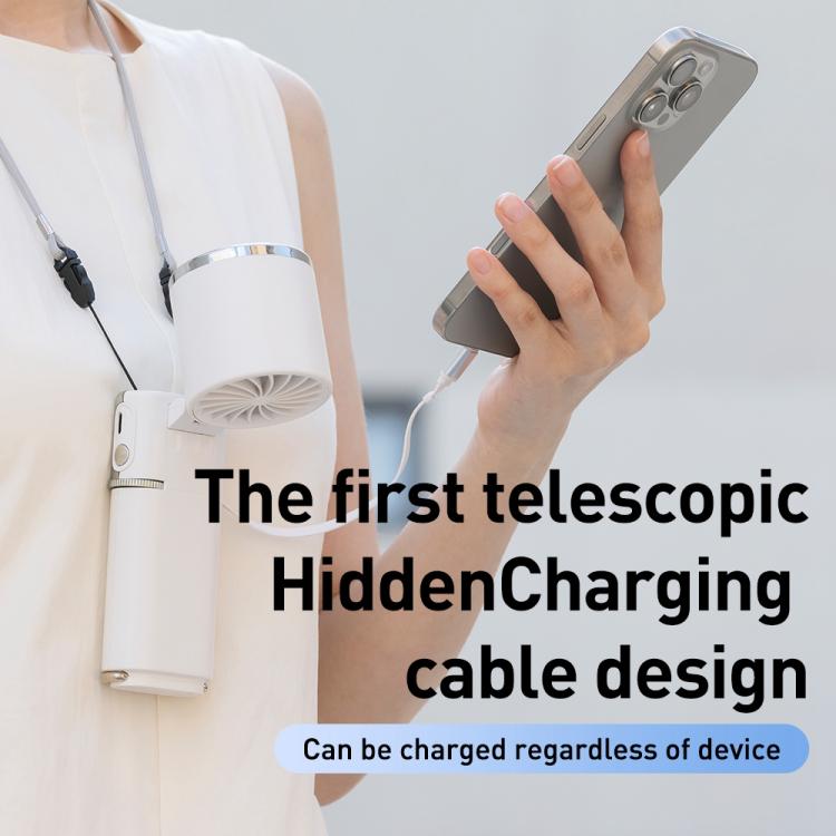 MF119 High Speed Ice Compress Handheld Fan with Retractable Cord(White) - Electric Fans by buy2fix | Online Shopping UK | buy2fix