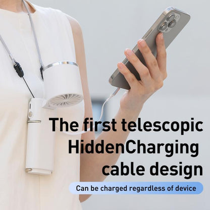 MF119 High Speed Ice Compress Handheld Fan with Retractable Cord(White) - Electric Fans by buy2fix | Online Shopping UK | buy2fix