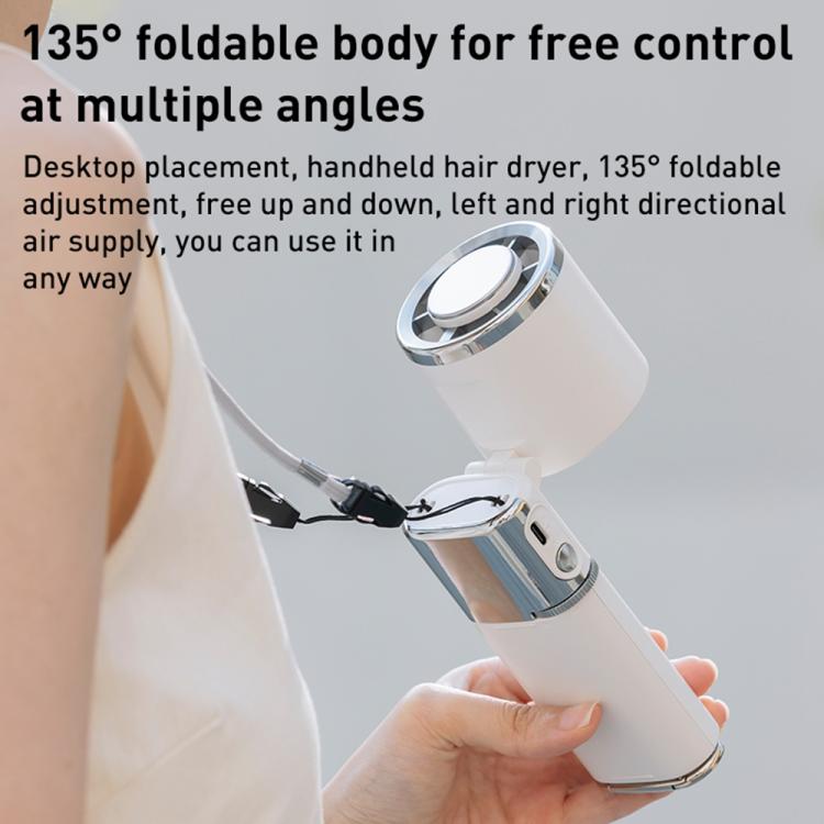 MF119 High Speed Ice Compress Handheld Fan with Retractable Cord(White) - Electric Fans by buy2fix | Online Shopping UK | buy2fix