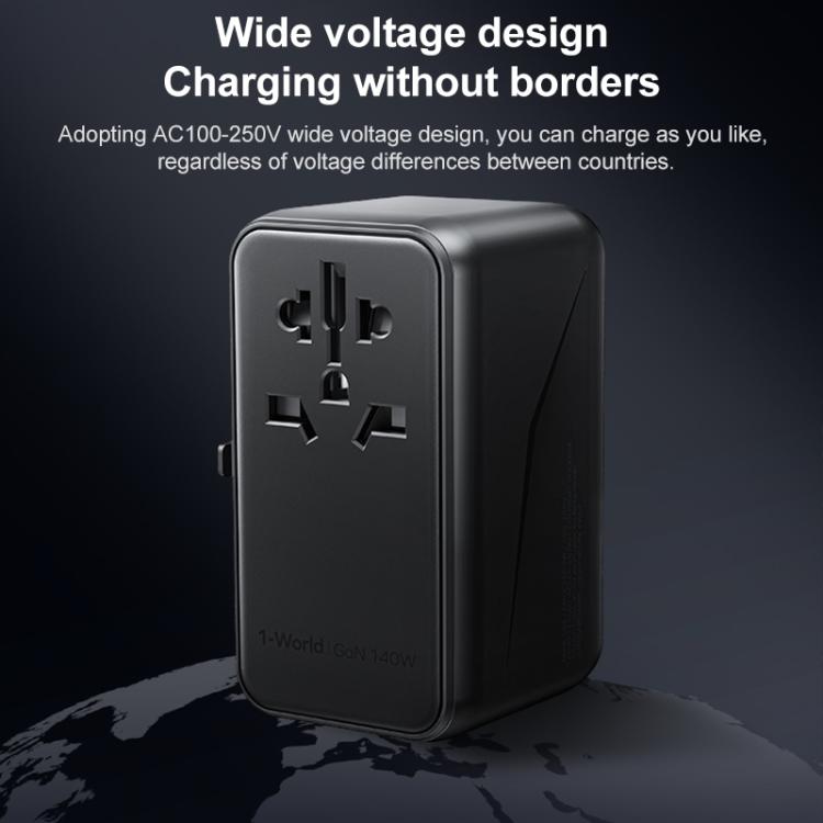 MOMAX UA16 1-World PD140W GaN Global Travel Fast Charging Socket - Plug Adaptor by MOMAX | Online Shopping UK | buy2fix
