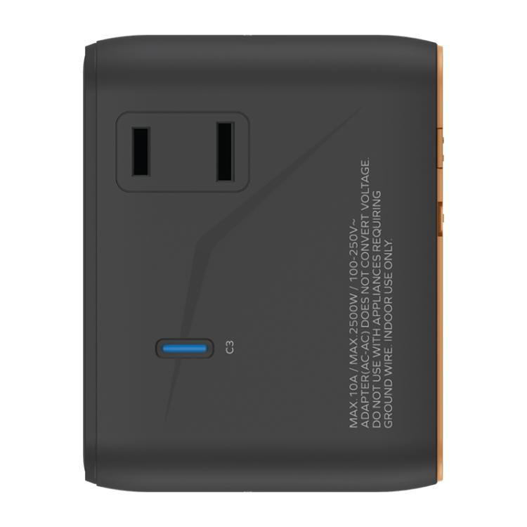 MOMAX UA22 1-World2 70W Dual AC Mini GaN Global Travel Fast Charging Socket(Desert Gold) - Plug Adaptor by MOMAX | Online Shopping UK | buy2fix