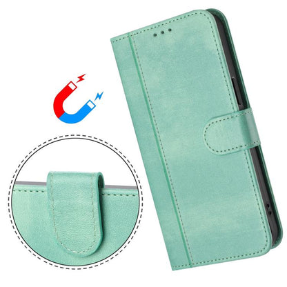 For Google Pixel 10 / 10 Pro / Pixel 9 / 9 Pro Line Splicing Buckle Retro Leather Phone Case(Mint Green) - Google Cases by buy2fix | Online Shopping UK | buy2fix