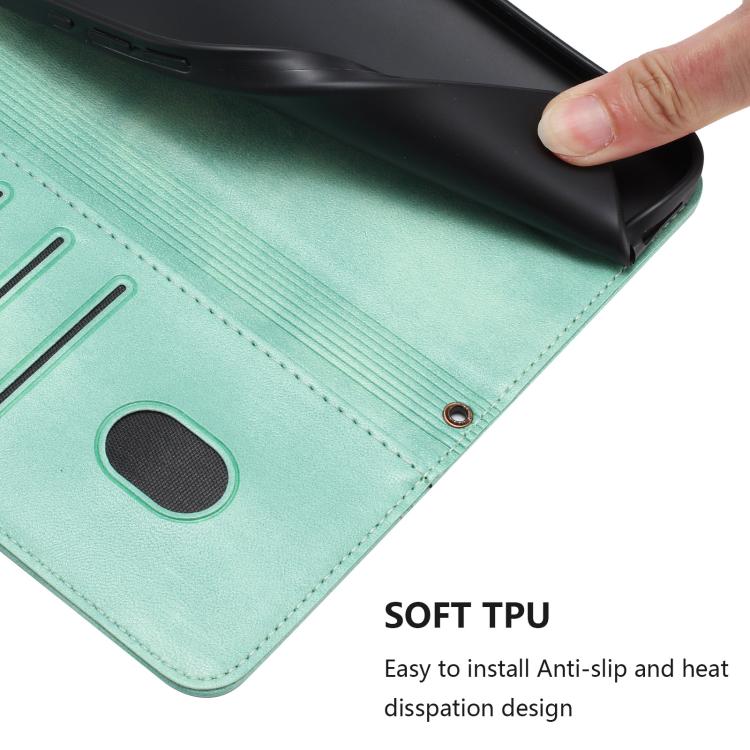 For Google Pixel 10 / 10 Pro / Pixel 9 / 9 Pro Line Splicing Buckle Retro Leather Phone Case(Mint Green) - Google Cases by buy2fix | Online Shopping UK | buy2fix