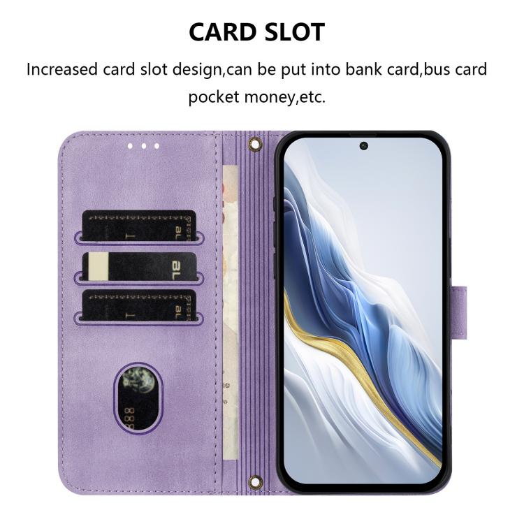 For Google Pixel 10 / 10 Pro / Pixel 9 / 9 Pro Line Splicing Buckle Retro Leather Phone Case(Purple) - Google Cases by buy2fix | Online Shopping UK | buy2fix