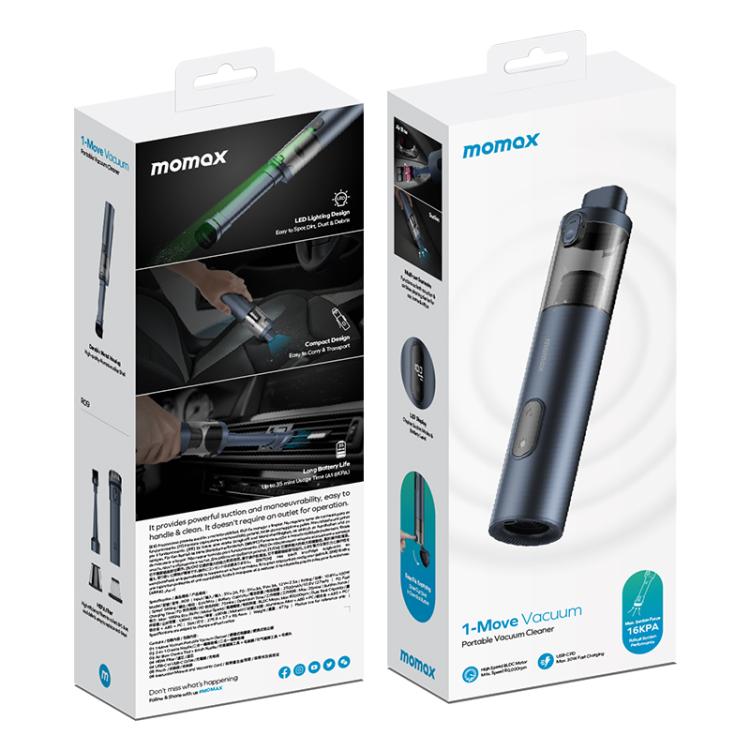 MOMAX RO9 Car Portable Handheld Vacuum Cleaner(Space Grey) - Vacuum Cleaner by MOMAX | Online Shopping UK | buy2fix