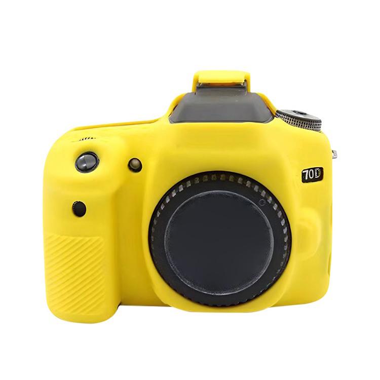 For Canon EOS 70D Soft Silicone Protective Case(Yellow) - Protective Case by buy2fix | Online Shopping UK | buy2fix