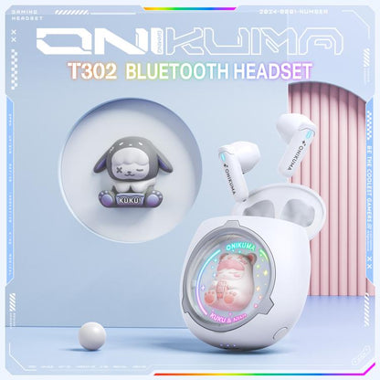 ONIKUMA T302 RGB Cute Unique Doll BT 5.4 Wireless Earphones(White) - Bluetooth Earphone by ONIKUMA | Online Shopping UK | buy2fix