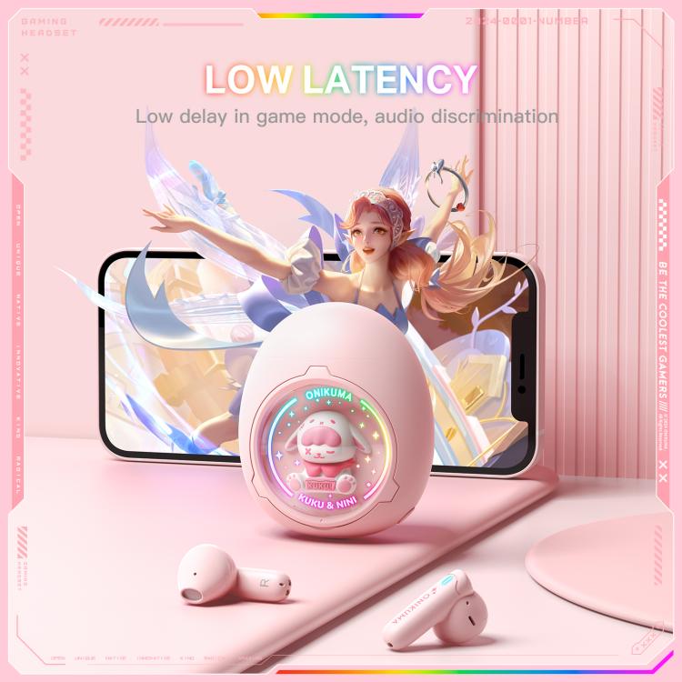 ONIKUMA T302 RGB Cute Unique Doll BT 5.4 Wireless Earphones(Pink) - Bluetooth Earphone by ONIKUMA | Online Shopping UK | buy2fix