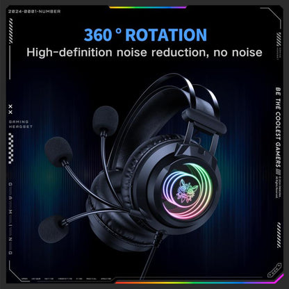 ONIKUMA X80 Abyssal Mirror Effect Game Headphones(Black) - Multimedia Headset by ONIKUMA | Online Shopping UK | buy2fix