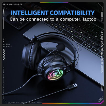 ONIKUMA X80 Abyssal Mirror Effect Game Headphones(Black) - Multimedia Headset by ONIKUMA | Online Shopping UK | buy2fix