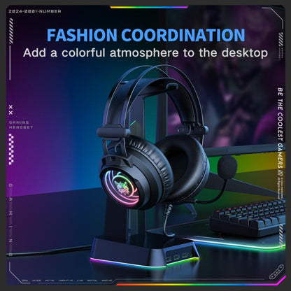 ONIKUMA X80 Abyssal Mirror Effect Game Headphones(Black) - Multimedia Headset by ONIKUMA | Online Shopping UK | buy2fix