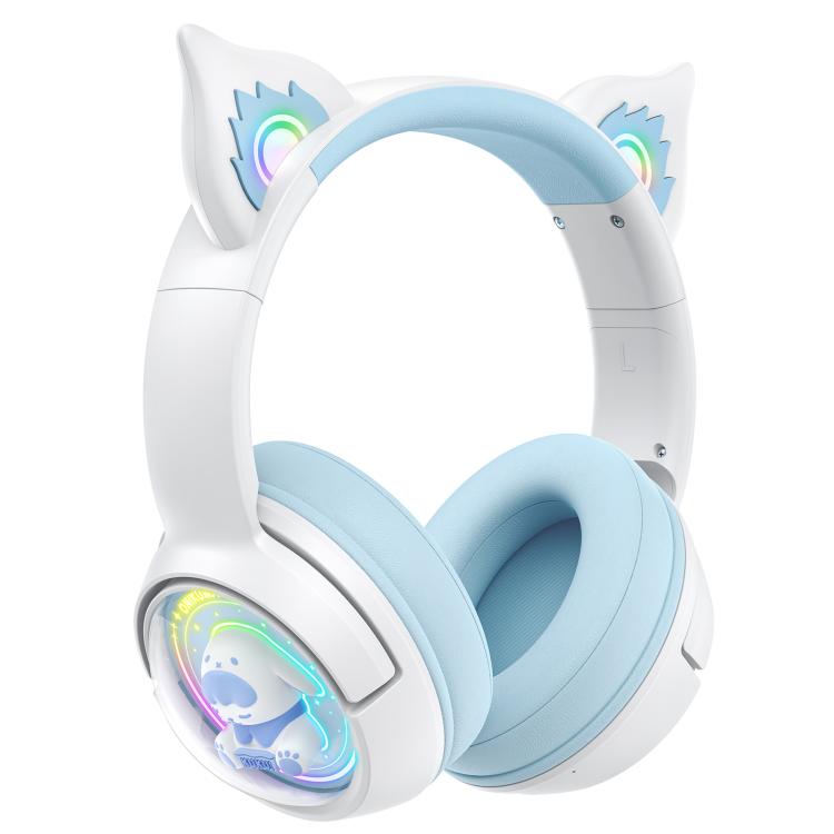 ONIKUMA B5 RGB BT / Wired / 2.4G Fox Shaped Headphones(White Blue) - Headset & Headphone by ONIKUMA | Online Shopping UK | buy2fix