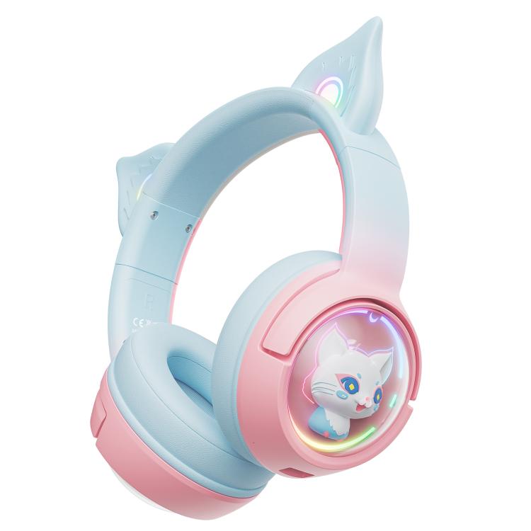 ONIKUMA B5 RGB BT / Wired / 2.4G Fox Shaped Headphones(Pink Blue) - Headset & Headphone by ONIKUMA | Online Shopping UK | buy2fix
