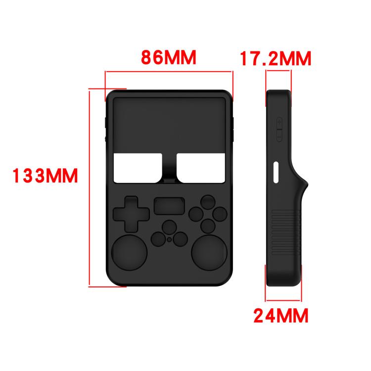 For ANBERNIC R36S Silicone Handheld Game Console Protective Case(Black) - Cases by buy2fix | Online Shopping UK | buy2fix