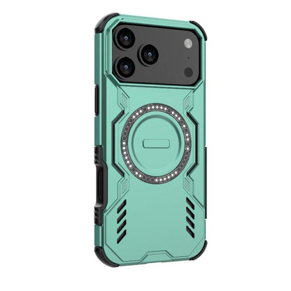 For iPhone 17 Pro Max Butterfly Armor MagSafe Magnetic Ring Shockproof Phone Case(Light Green) - iPhone 17 Pro Max Cases by buy2fix | Online Shopping UK | buy2fix
