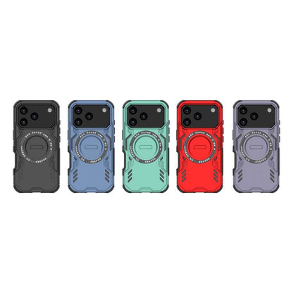 For iPhone 17 Pro Butterfly Armor MagSafe Magnetic Ring Shockproof Phone Case(Red) - iPhone 17 Pro Cases by buy2fix | Online Shopping UK | buy2fix