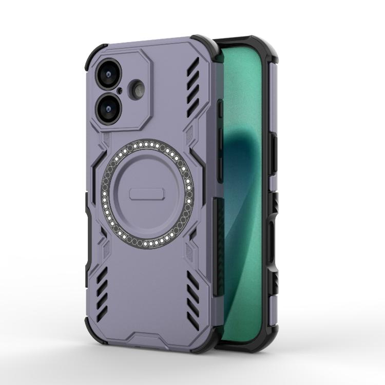 For iPhone 17 Butterfly Armor MagSafe Magnetic Ring Shockproof Phone Case(Purple) - iPhone 17 Cases by buy2fix | Online Shopping UK | buy2fix
