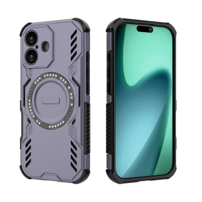 For iPhone 17 Butterfly Armor MagSafe Magnetic Ring Shockproof Phone Case(Purple) - iPhone 17 Cases by buy2fix | Online Shopping UK | buy2fix
