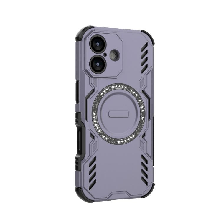 For iPhone 17 Butterfly Armor MagSafe Magnetic Ring Shockproof Phone Case(Purple) - iPhone 17 Cases by buy2fix | Online Shopping UK | buy2fix